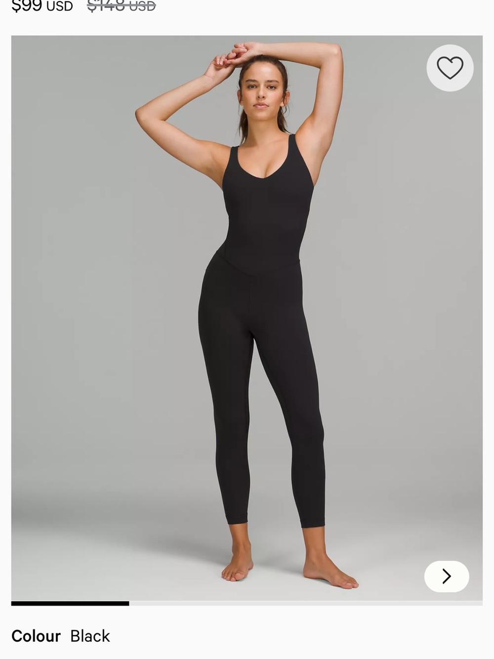 Lululemon Black Sleeveless Unitard Jumpsuit